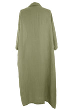 Load image into Gallery viewer, Batwing Collar Tulip Linen Midi
