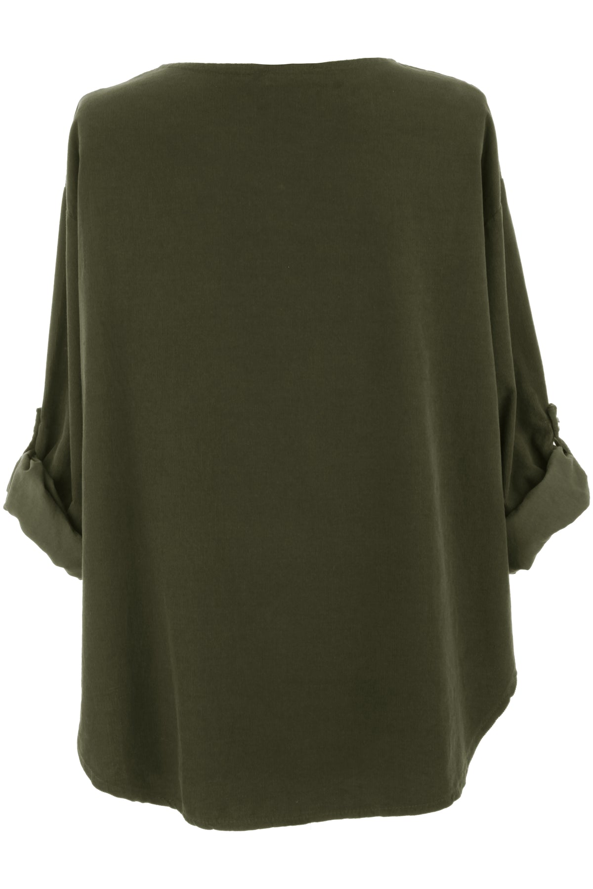 Button Detail Layer Corduroy Top