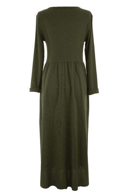 Ribbed Cotton Midi Dress