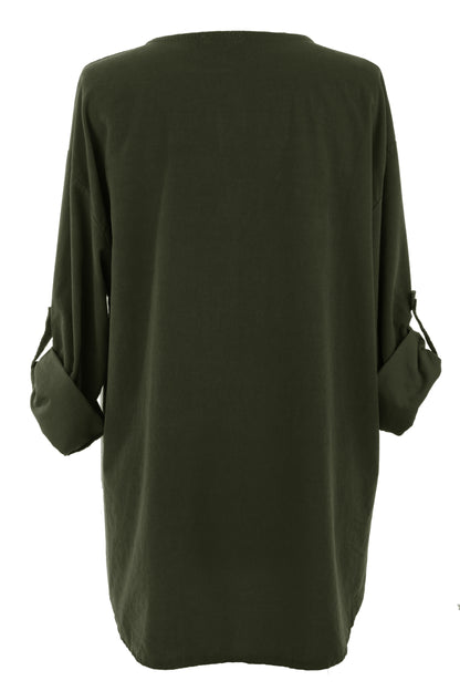 Button Detail Corduroy Top
