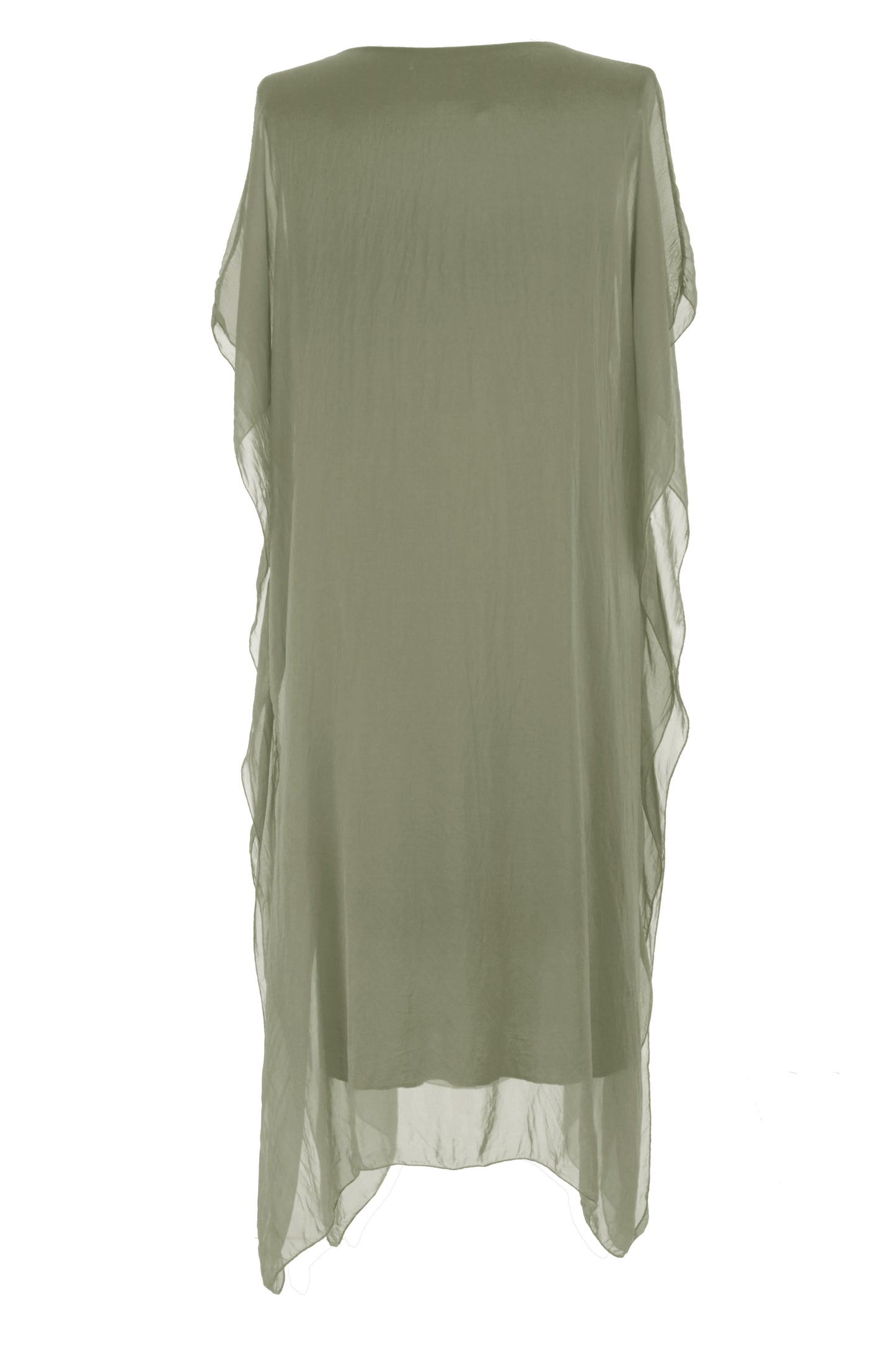 Batwing Silk Kaftan Midi