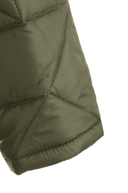 Leopard Print Tie Hooded Quilted Coat