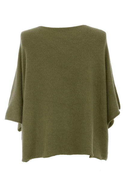 Batwing Short Sleeve Soft Knit Jumper