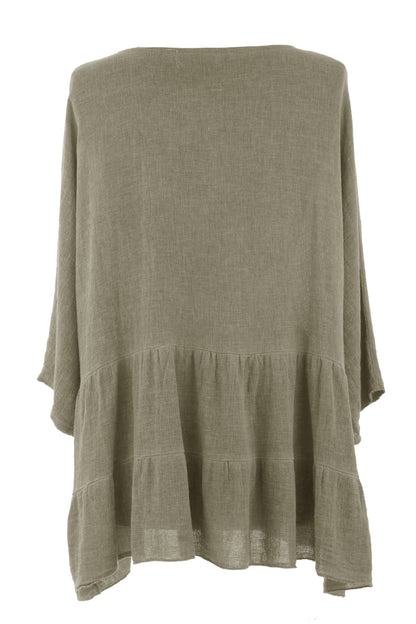 Tiered Teabag Linen Top