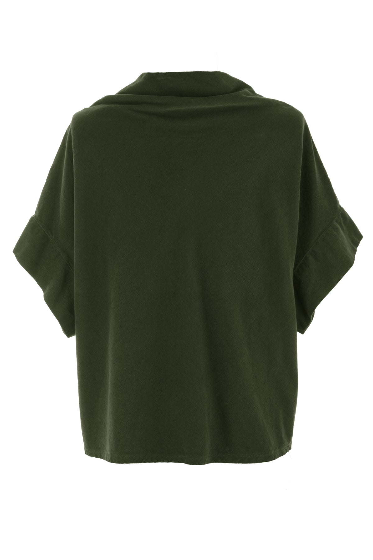Slash Cowl Neck Corduroy Top