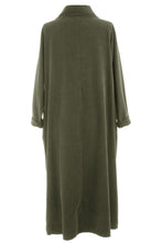 Load image into Gallery viewer, Cowl Neck Side Slit Corduroy Midi
