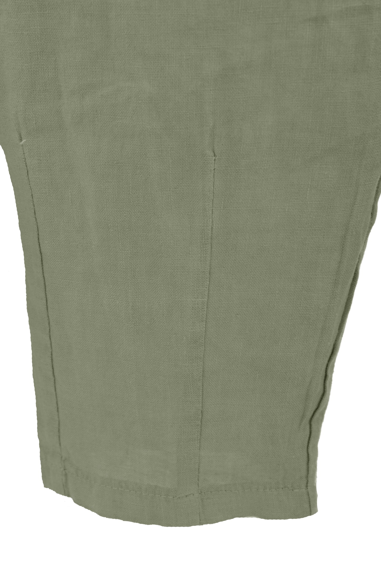 Pintuck Tapered Leg Linen Trouser