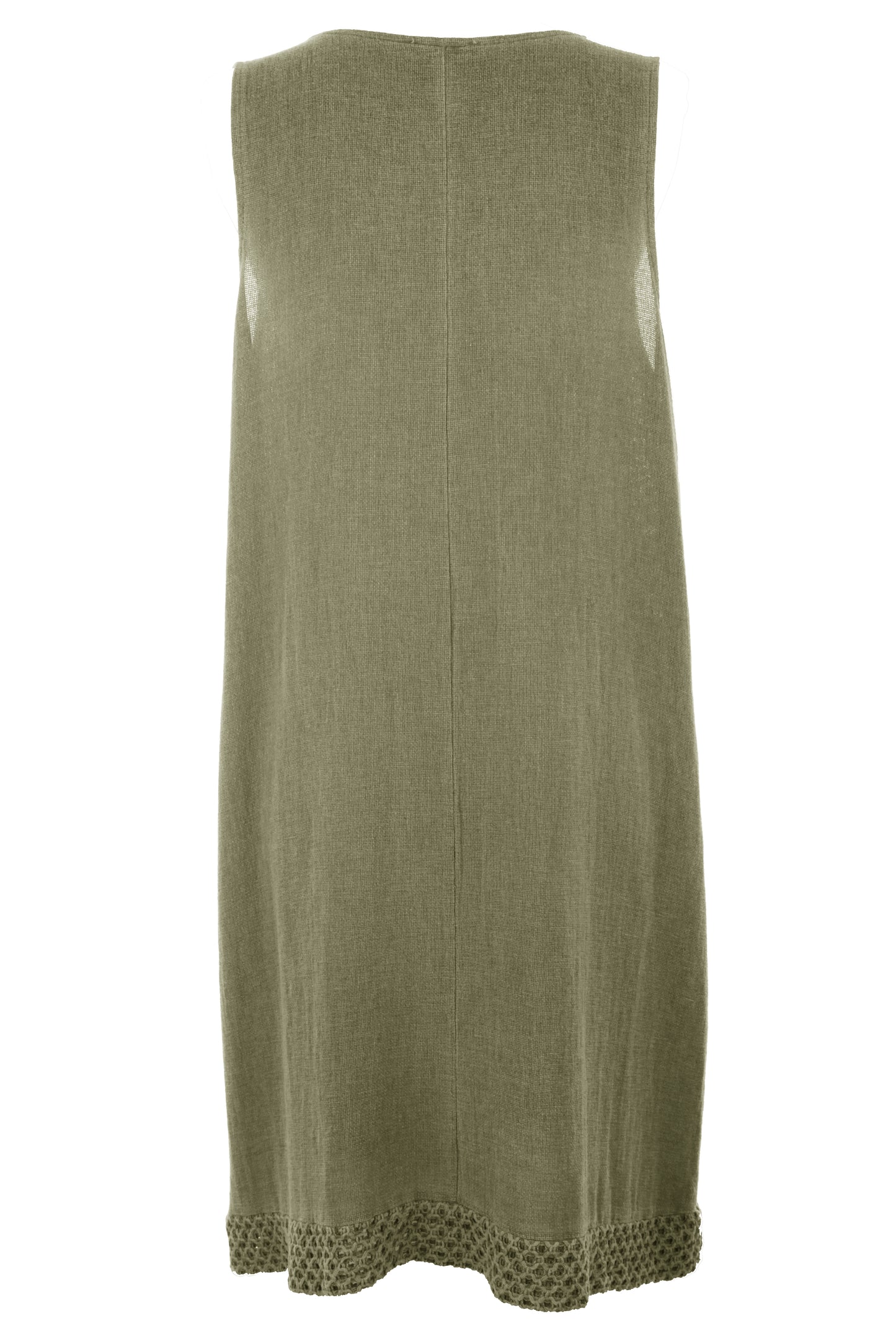 Sleeveless 2 Pocket Teabag Linen Dress