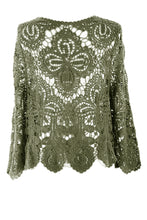 Load image into Gallery viewer, Tie Front Crochet Cardigan
