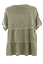 Load image into Gallery viewer, Button Tiered Linen Top
