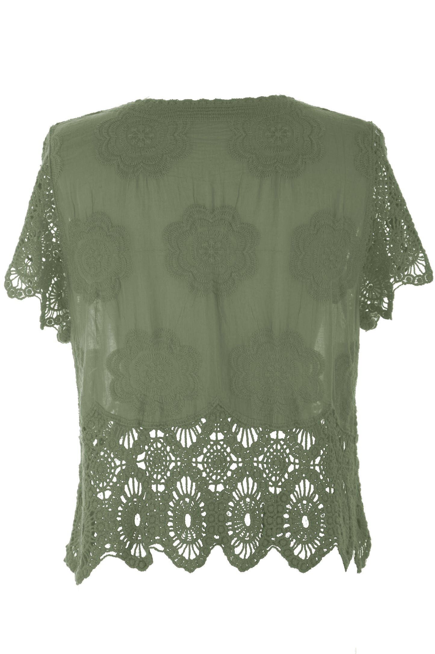 Crochet Trim Cotton Top