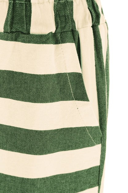 Woven Stripe Cotton Trouser