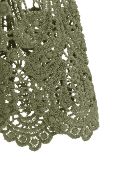 Tie Front Crochet Cardigan