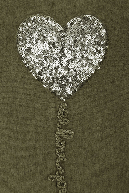 Sequin Heart Soft Knit Jumper