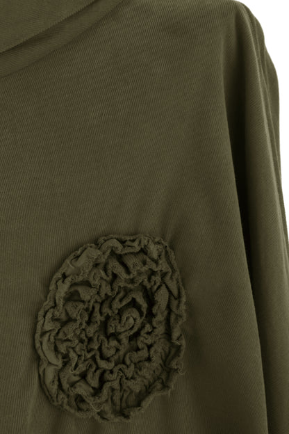 Flower Applique Corduroy Top