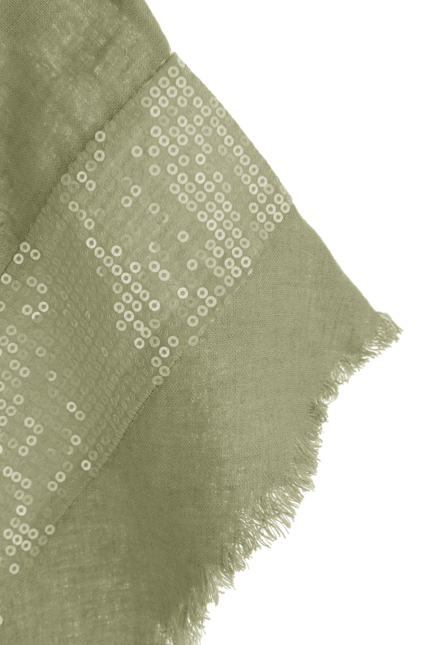 Sequin Trim Linen Top