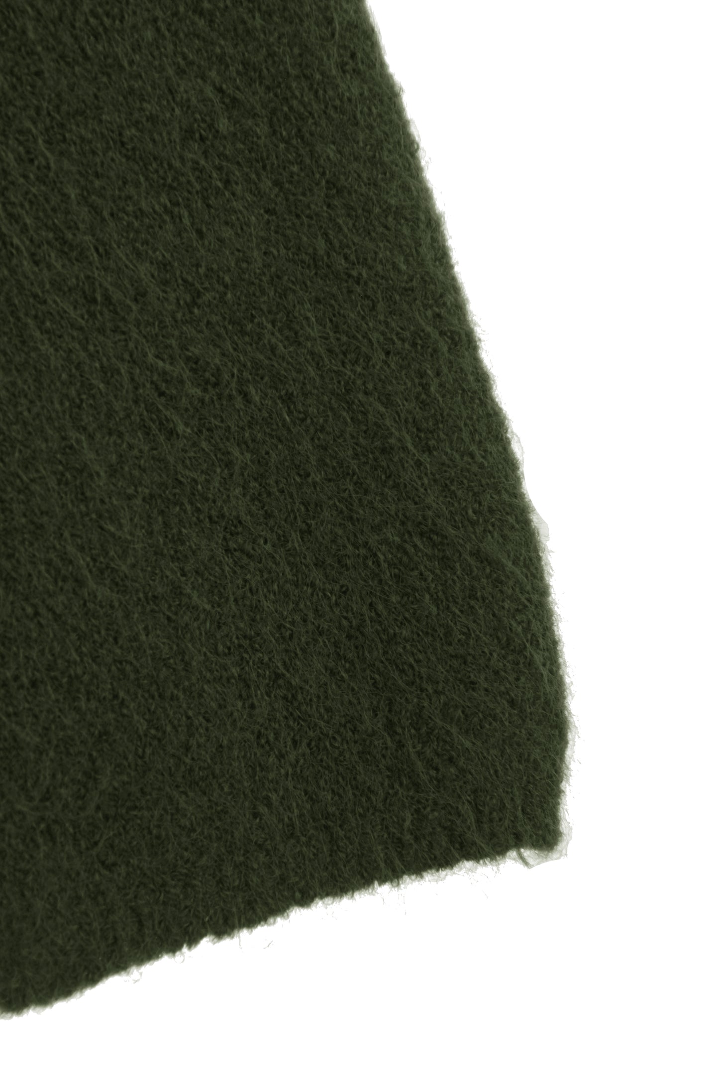 V Neck Lace Hem Wool Jumper