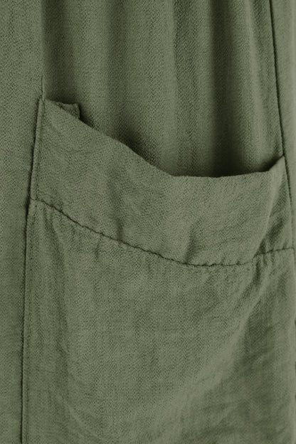2 Pocket Ankle Length Barrel Leg Trouser