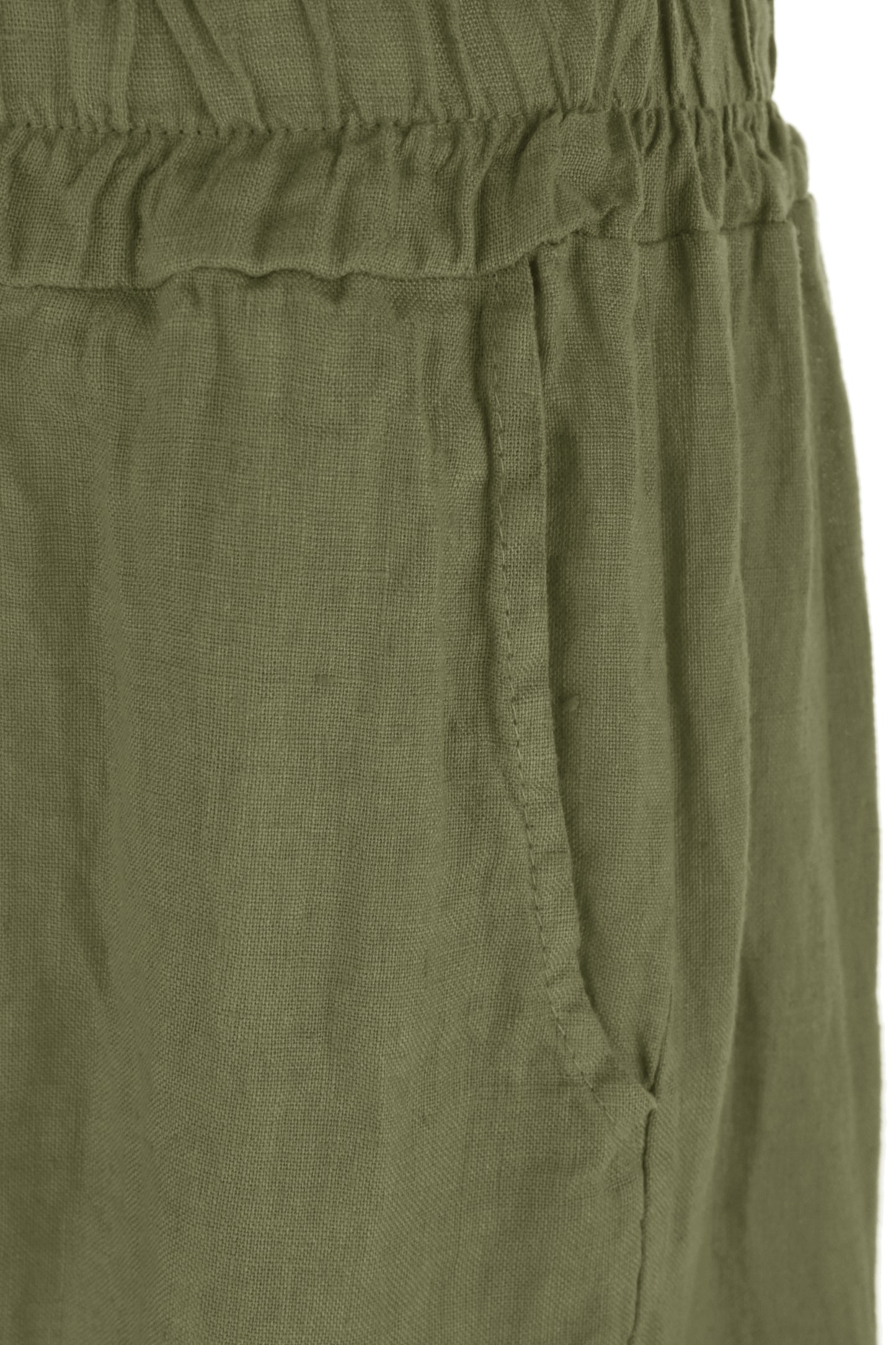 2 Pocket Barrel Leg Linen Trouser