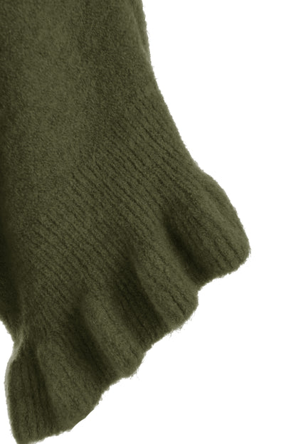 Frill Batwing Soft Knit Wool Jumper