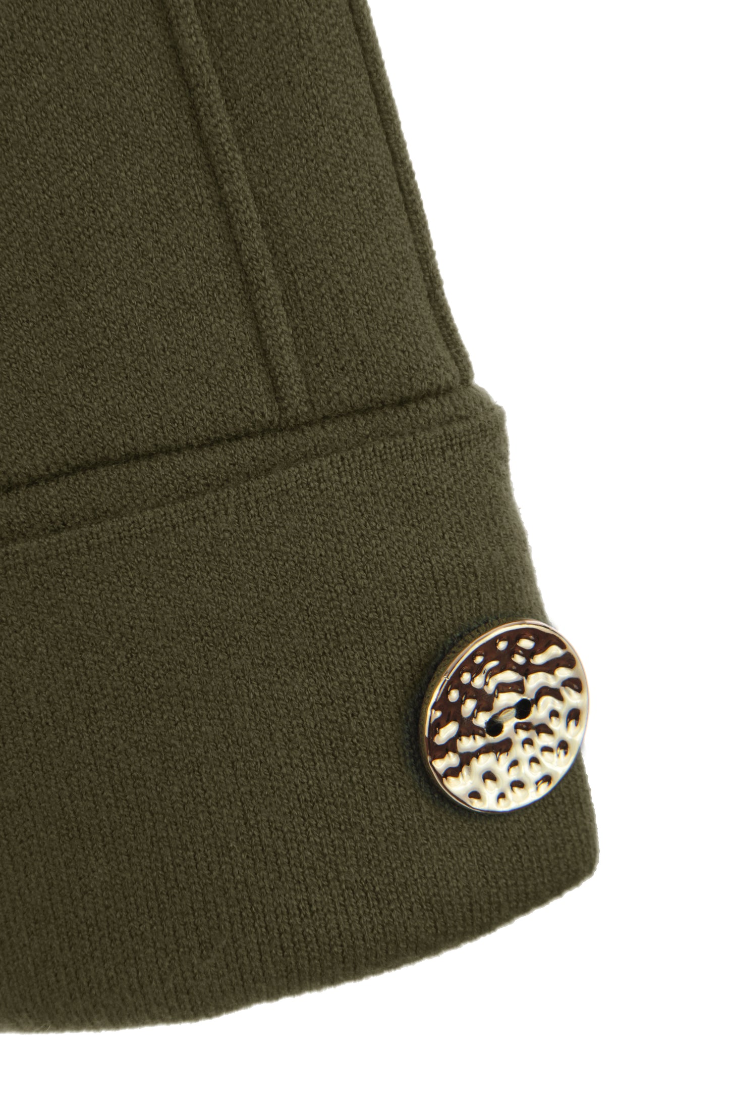 Button Detail 3/4 Sleeve Heavy Knit Jumper
