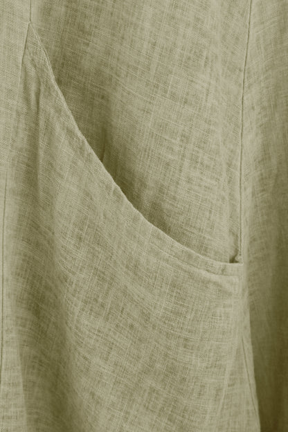 2 Pocket Washed Linen Dress