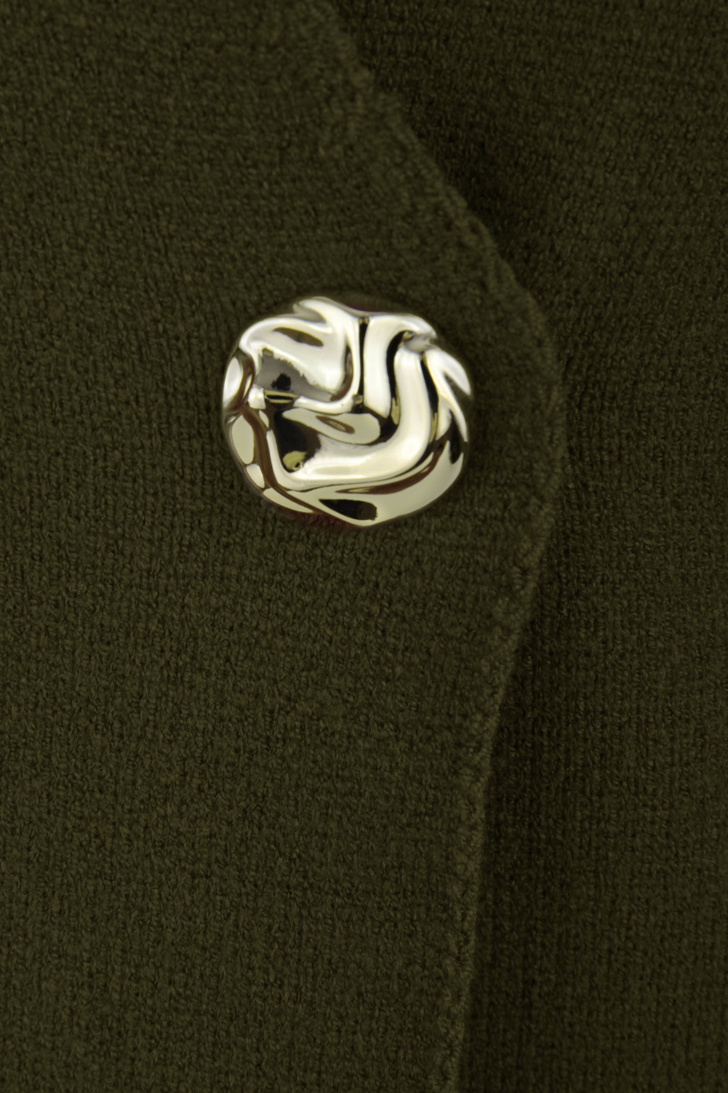 V Neck One Button Knit Cardigan