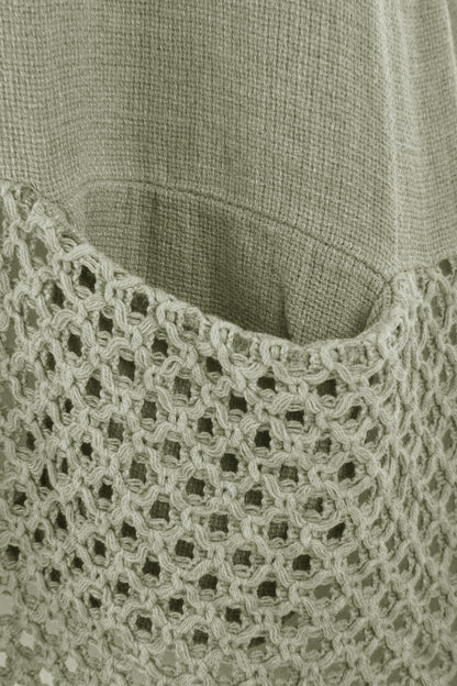 2 Pocket Crochet Detail Teabag Top