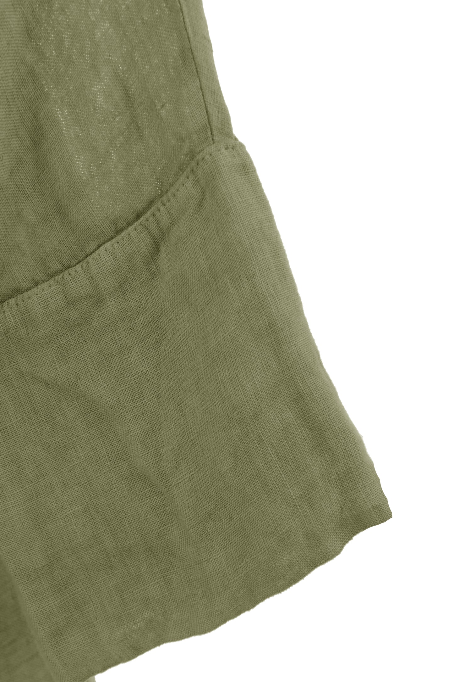 Collar V Neck Linen Top