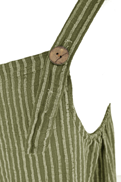 Stripes Cotton Dungaree