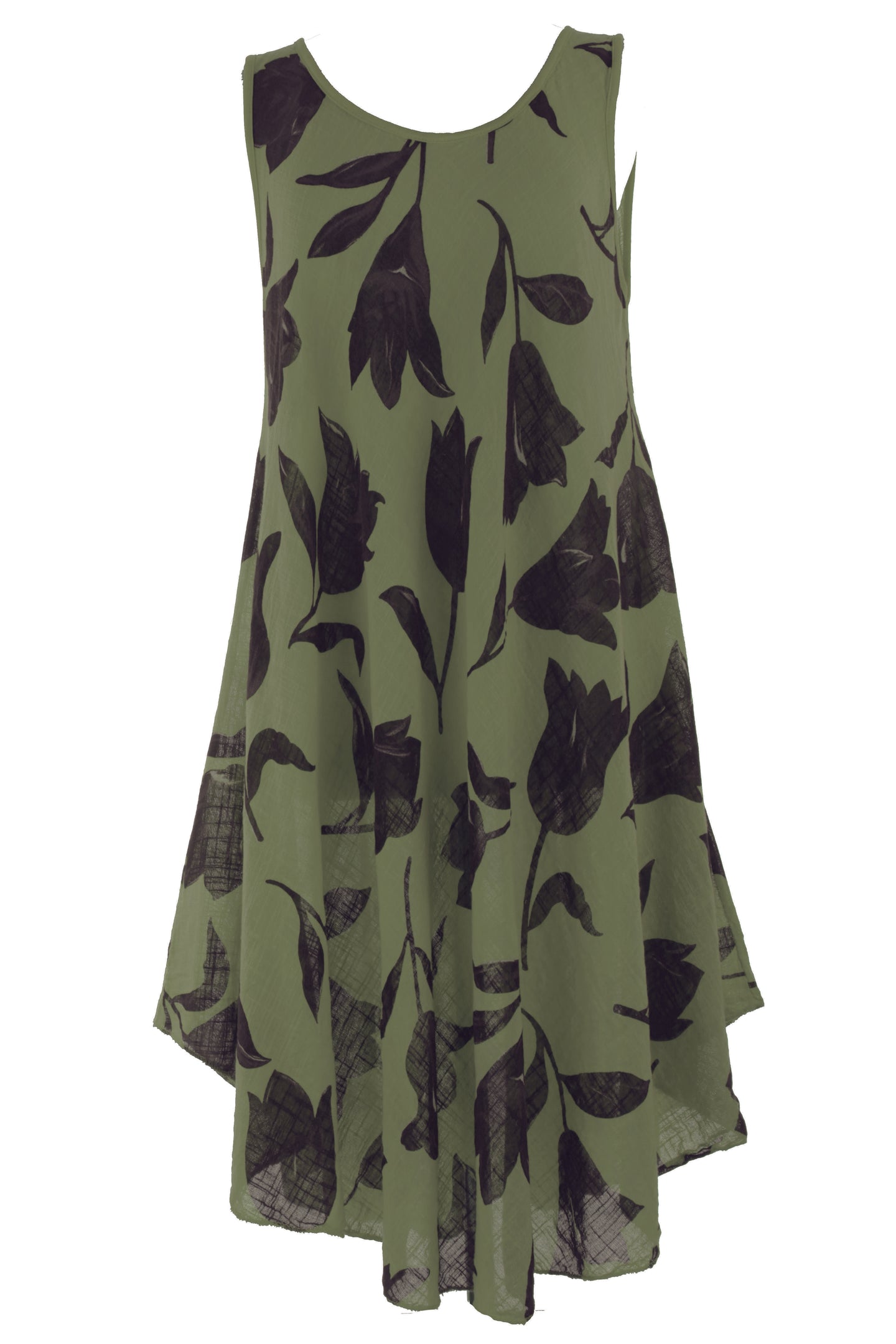 Sleeveless Tulip Print Dress