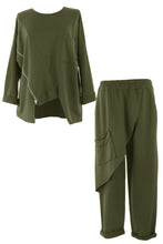 Load image into Gallery viewer, Zip Detail Sweatshirt Jogger Set
