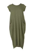 Load image into Gallery viewer, Cap Sleeve 2 Pocket Cotton Midi
