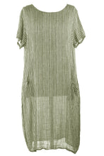 Load image into Gallery viewer, 2 Pocket Stripe Dress
