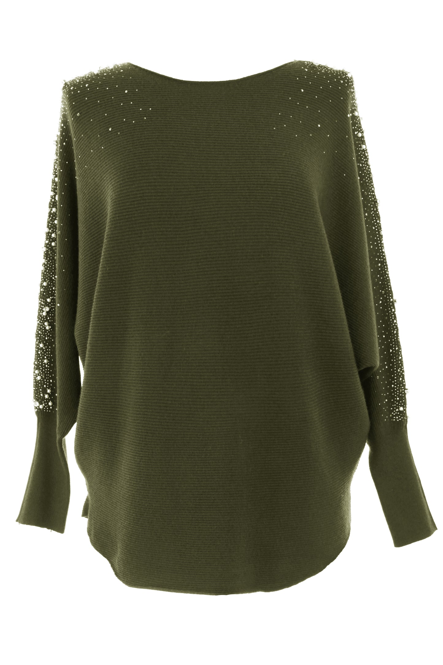 Pearl Diamante Sleeve Jumper