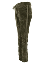 Load image into Gallery viewer, Diamante Stripe Velvet Trouser
