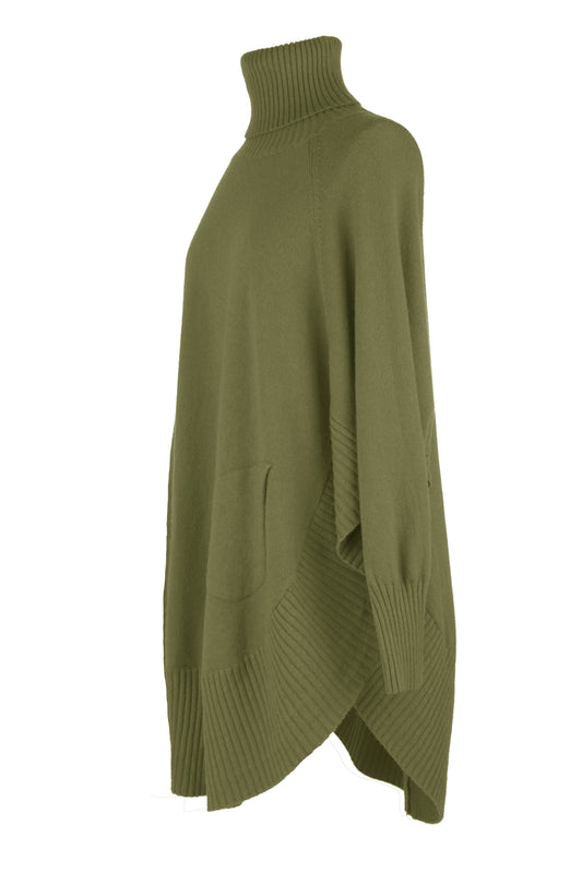 Polo Neck Scoop Jumper