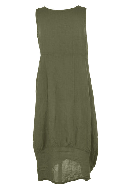 Square Neck Linen Dress