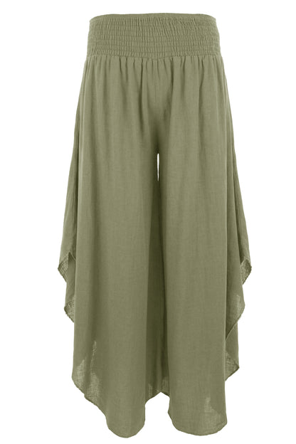 Side Split Linen Trouser