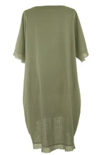 Load image into Gallery viewer, Tab Detail Linen Dress
