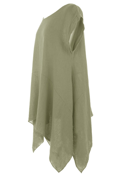 Hanky Hem Linen Top