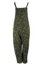 Load image into Gallery viewer, Leopard Jersey Dungarees
