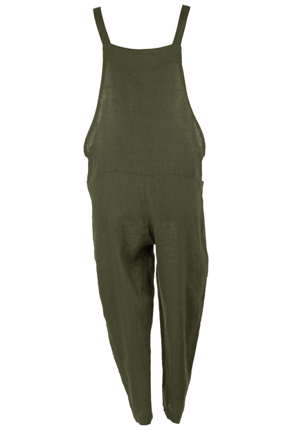 Tie Knot Linen Dungarees