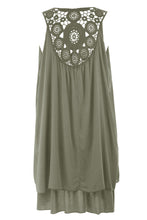 Load image into Gallery viewer, Sleeveless Crochet Back Layered Dress
