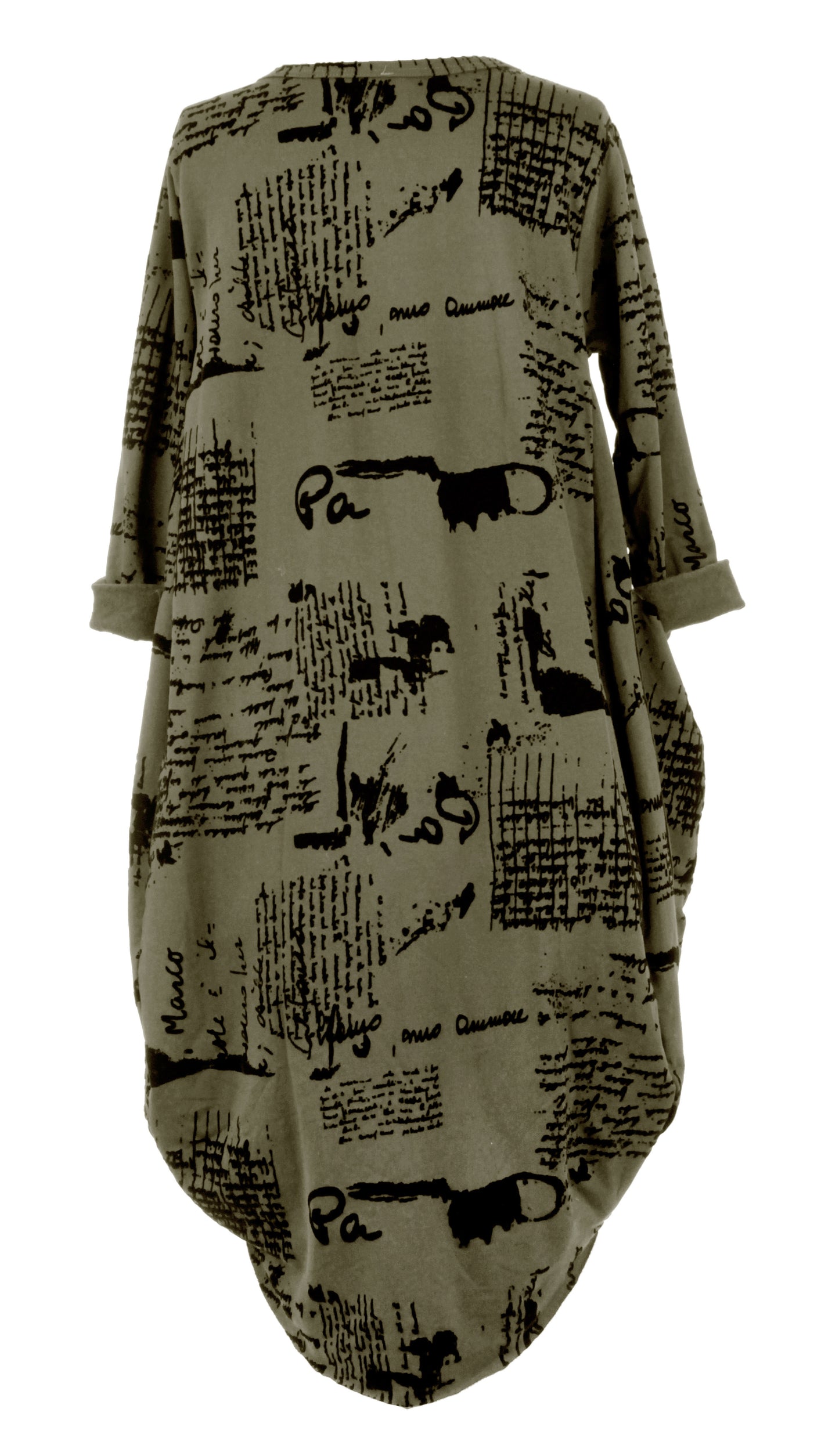 Flocking Script Midi Dress