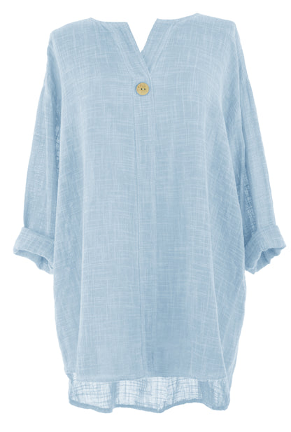 Button Detail Cotton Top