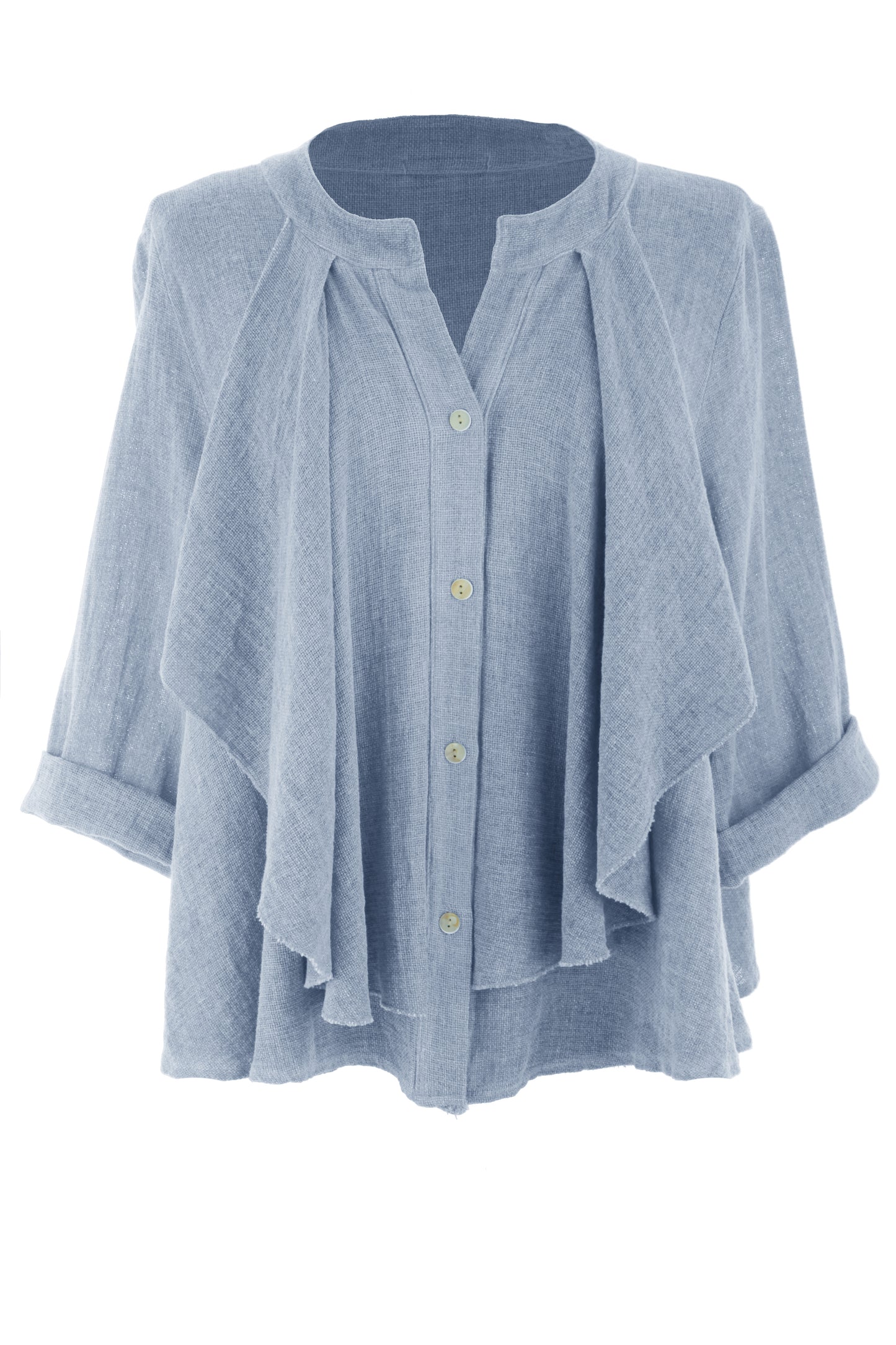 Drape Detail Teabag Shirt