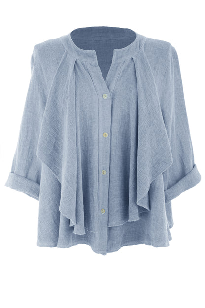 Drape Detail Teabag Shirt