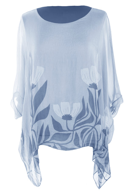 Floral Print Silk Blouse