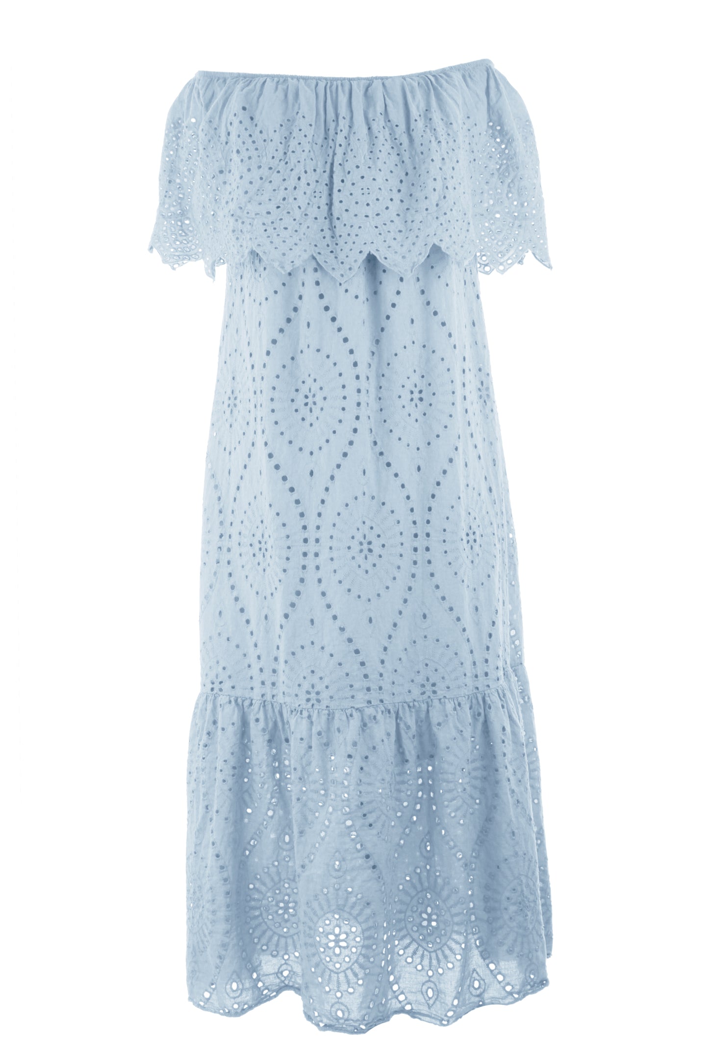 Broderie Anglaise Bardot Midi